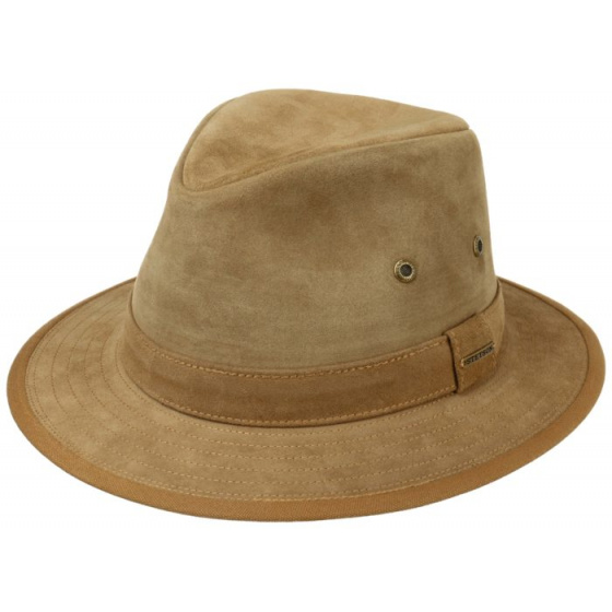 Beige Leather Traveller Hat - Stetson