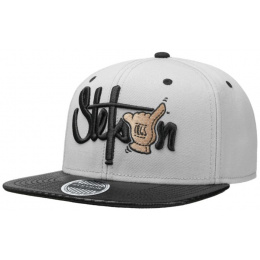 Grey Shaka Flat Visor Snapback Cap - Stetson