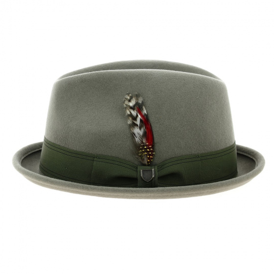 Grey-Green Gain Trilby Hat - Brixton