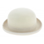 White Wool Felt Melon Hat - Traclet