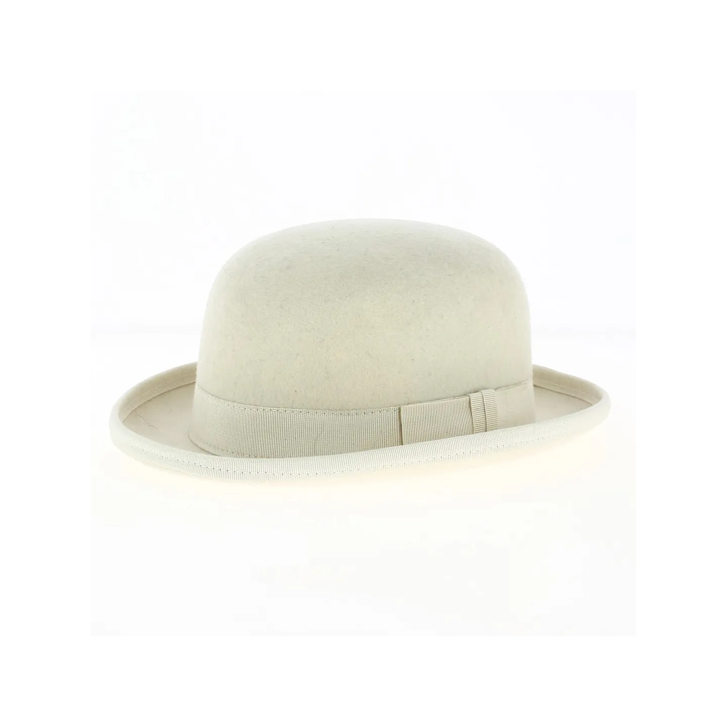 Chapeau Melon Feutre Laine Blanc - Traclet Reference : 14373| Chapellerie Traclet