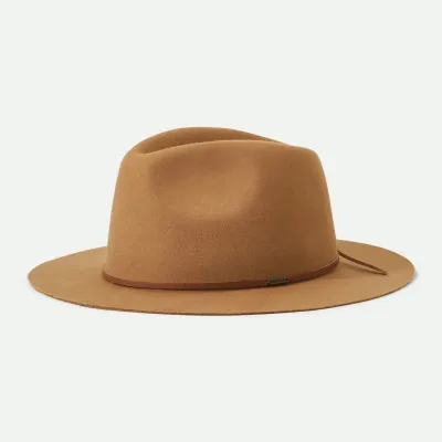 Chapeau Wesley Fedora Feutre Laine Bronze - Brixton