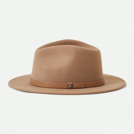 Chapeau Messer Fedora Feutre Laine Beige Mojave - Brixton