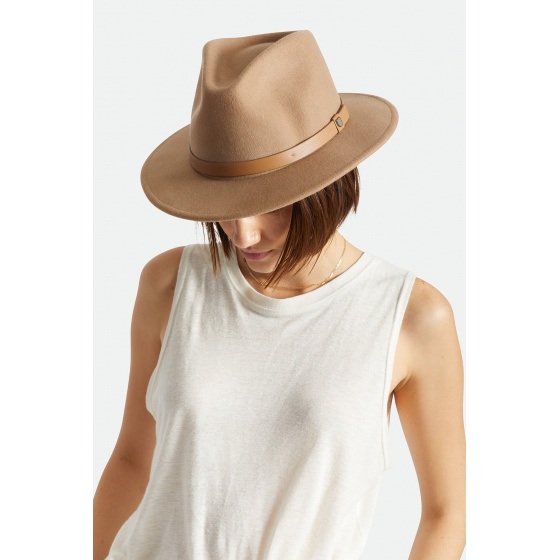 Chapeau Messer Fedora Feutre Laine Beige Mojave - Brixton