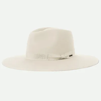 Chapeau Fedora Jo Rancher Feutre Laine Blanc crème - Brixton