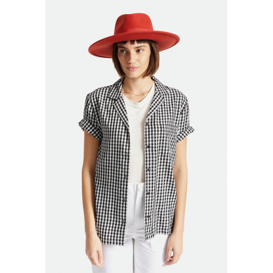 Fedora Joanna Hat Felt Wool Orange Phoenix - Brixton