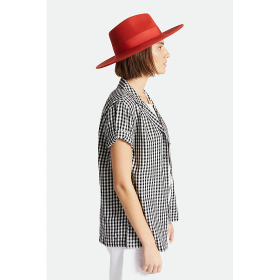 Orange Phoenix Wool Felt Fedora Hat Joanna - Brixton