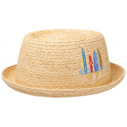 Pork Pie Raffia Natural Straw Hat - Stetson