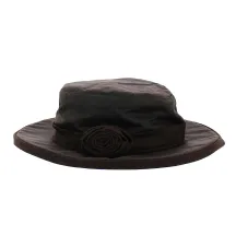 Chapeau Coton Huilé Imperméable Marron - Hatman