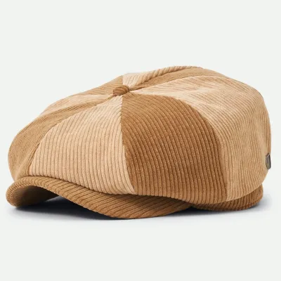 Gavroche Brood Baggy Velvet Cap Brown/Beige - Brixton