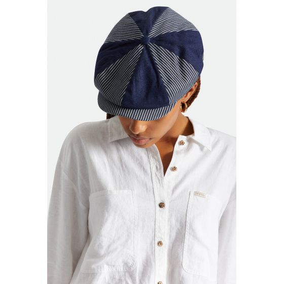 Gavroche Brood Baggy Patchwork Navy Cap - Brixton
