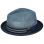 Blue Straw Trilby Berle Hat - Bailey