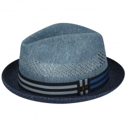 Blue Straw Trilby Berle Hat - Bailey