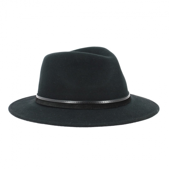 Annecy Black Waterproof Felt Hat - Traclet Annecy Black Waterproof Felt Hat - Traclet