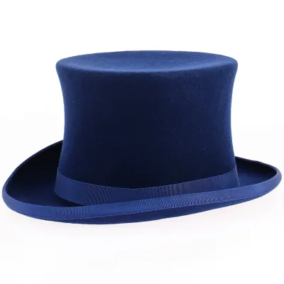 Hat Navy Wool Felt Top Hat - Traclet, French manufacture, in wool felt Reference: 14464| Chapell