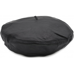 Furio Adjustable Beret Black Leather - Traclet