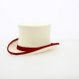 White - red top hat