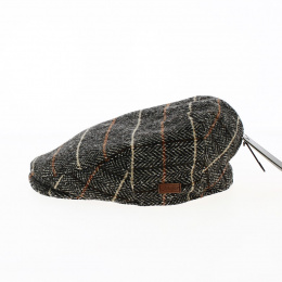 Flat cap with stripes Jacky Laine Camel - Traclet