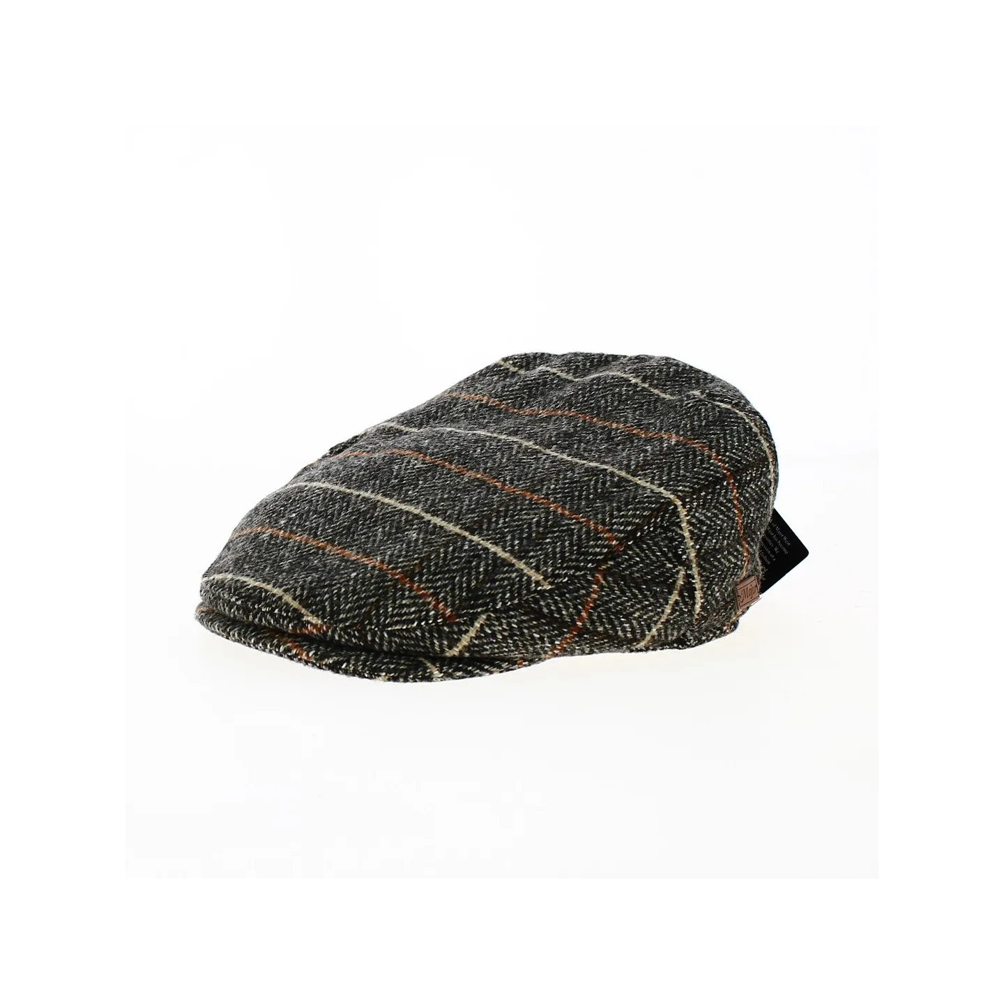 Flat cap with stripes Jacky Laine Camel - Traclet