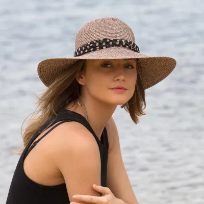 Monroe Poppy Monochrome Natural Fibers Brown Capeline- House of Ord - Rigon Headwear