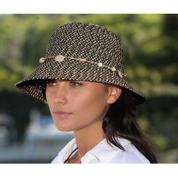 Bohemian Cloche Hat Grey & Beige - House Of Ord