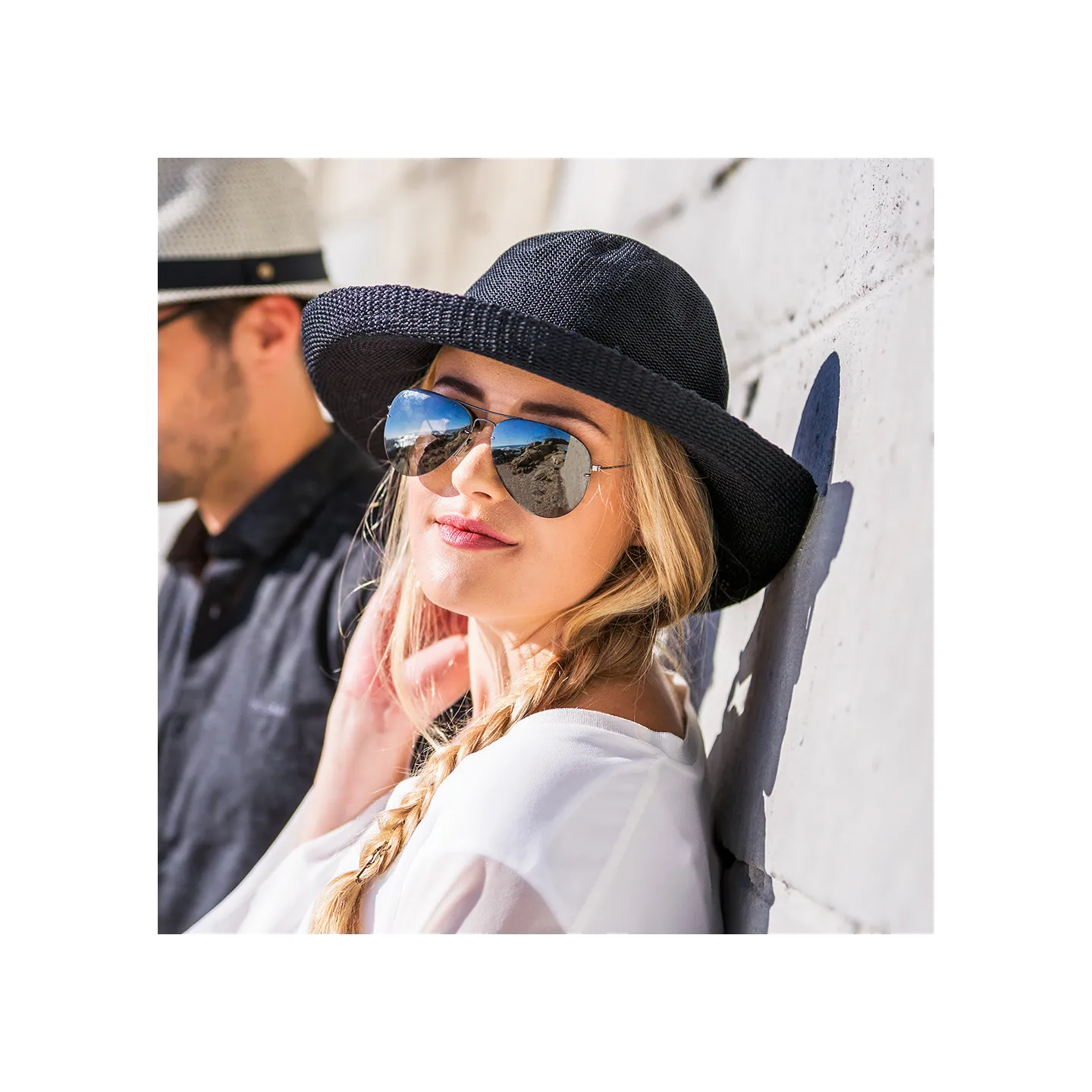 Chapeau Breton Noir Polyester - Rigon Headwear