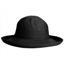 Breton Hat Black Polyester - Rigon Headwear