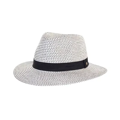 Chapeau Beau Fibres Naturelles Blanc & Noir - House Of Ord