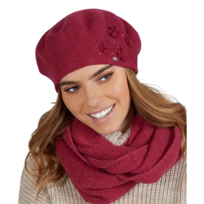 Women's Palata Wool Beret Fuchsia - Traclet