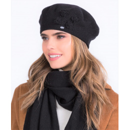Women's Palata Wool Beret Black - Traclet