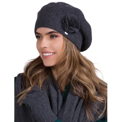 Béret Femme Clara Laine Anthracite - Traclet
