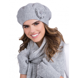 Clara Women's Grey Wool Beret - Traclet