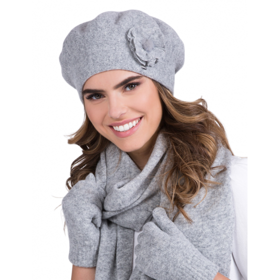 Women's Clara Wool Beret Grey - Traclet