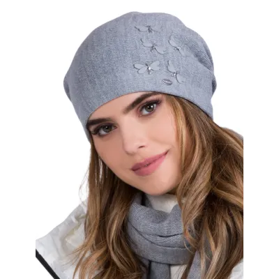 Women's Elza Grey Beanie - Traclet Reference: 14659| Traclet Hat Shop