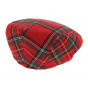 Flat Cap - Red Tartan
