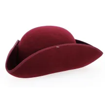 Petit Tricorne Feutre Laine Bordeaux - Traclet Reference : 14740| Chapellerie Traclet