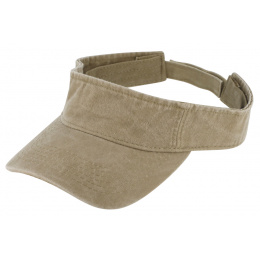 Calvia Cotton Visor Cap Beige - Traclet