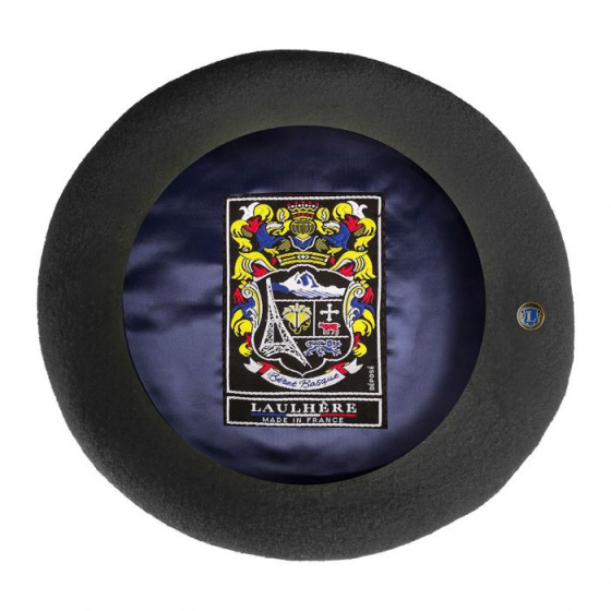 Béret Max Laine Mérinos Noir - Heritage Laulhère