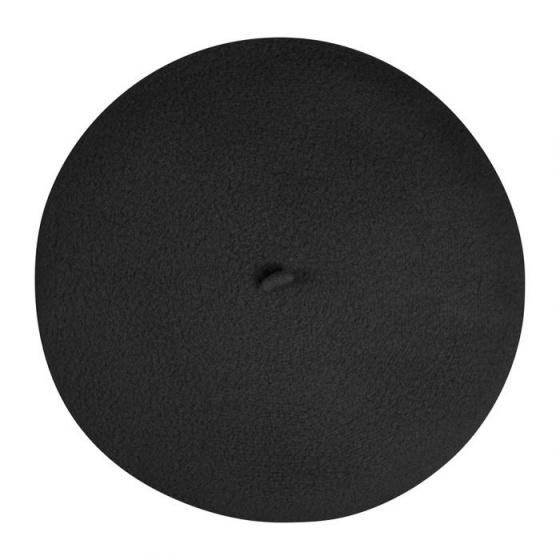 Black Merino Wool Max Beret - Heritage Laulhère