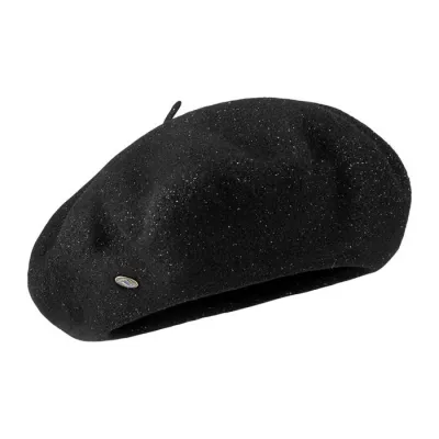 Béret Lurex Laine Mérinos Noir Or - Héritage par Laulhère