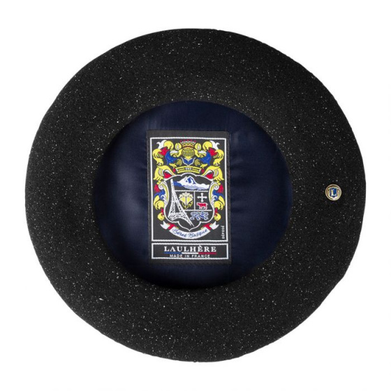 Béret Lurex Laine Mérinos Noir Or - Héritage par Laulhère