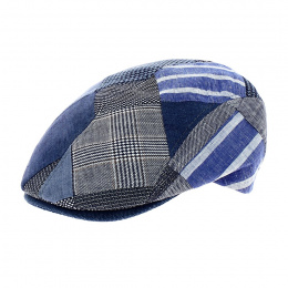 Casquette Plate Daffy Patchwork Bleu - Traclet