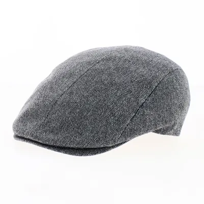 Daffy Light Grey Silk Flat Cap - Traclet