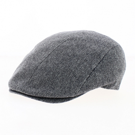 Daffy Light Grey Silk Flat Cap - Traclet