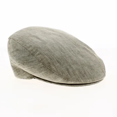 Flat Cap Boston Linen Beige - Traclet