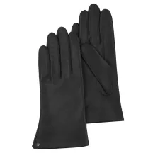 Gants Femme Cuir Doublé Soie Noir - Isotoner