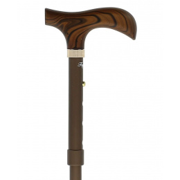 5-piece folding cane brown aluminum handle maple fayet