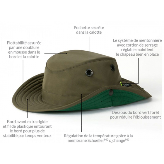 The Paddler Olive Hat - Paddler's Hat - Tilley