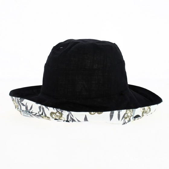 White & Green Reversible Summer Bobble with Floral Patterns - Traclet