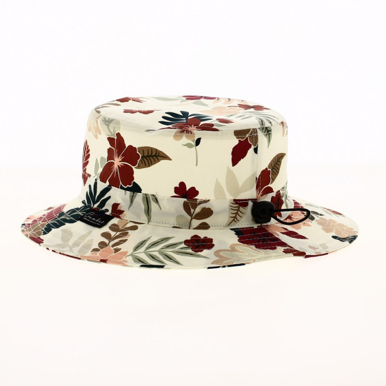 Josepha Bob White Cotton Ecru with Floral Patterns - Crambes